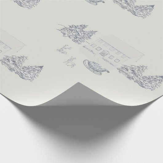 Cozy New England Christmas Home Geschenkpapier (Ecke)