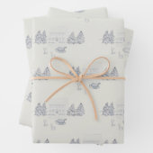 Cozy New England Christmas Home Geschenkpapier Set (Beispiel)