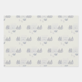 Cozy New England Christmas Home Geschenkpapier Set