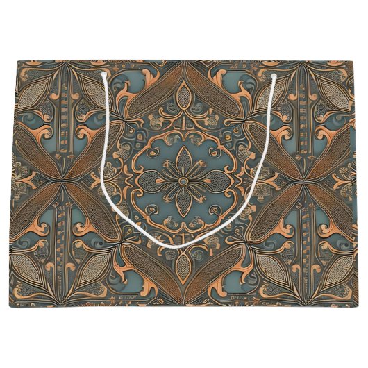 Cozy old pattern große geschenktüte (Vorderseite)