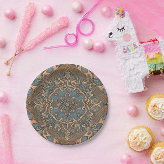 Cozy old pattern pappteller (Party)