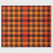 Cozy Orange & Black Karo-Weihnachtsgeschenk Geschenkpapier (Flach)