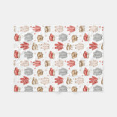 Cozy Pajamas Boho Babyshower Pattern Fleecedecke (Vorderseite (Horizontal))