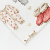 Cozy Pajamas Boho Babyshower Pattern Fleecedecke (Ecke)