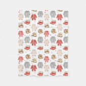Cozy Pajamas Boho Babyshower Pattern Fleecedecke (Vorderseite)