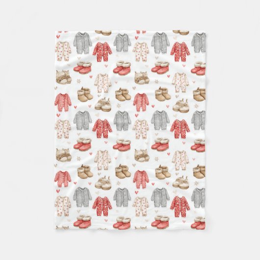 Cozy Pajamas Boho Babyshower Pattern Fleecedecke (Vorderseite)