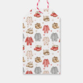 Cozy Pajamas Boho Babyshower Pattern Geschenkanhänger (Rückseite)
