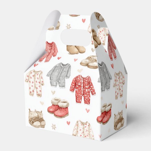 Cozy Pajamas Boho Babyshower Pattern Geschenkschachtel (Vorderseite)