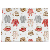 Cozy Pajamas Boho Babyshower Pattern Große Geschenktüte (Vorderseite)