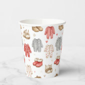 Cozy Pajamas Boho Babyshower Pattern Pappbecher (Links)