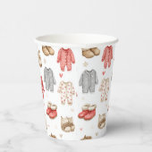 Cozy Pajamas Boho Babyshower Pattern Pappbecher (Rechts)