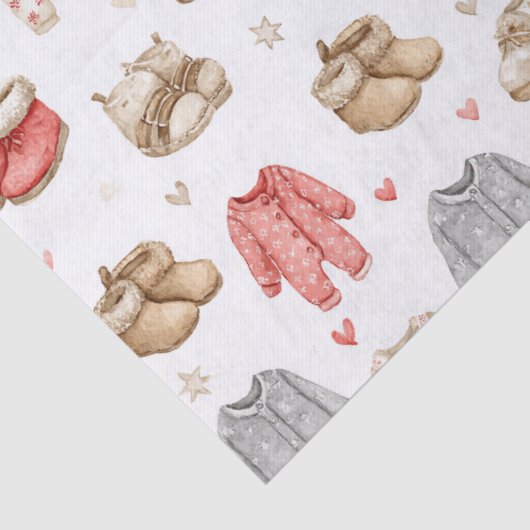 Cozy Pajamas Boho Babyshower Pattern Seidenpapier (Detail)