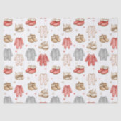 Cozy Pajamas Boho Babyshower Pattern Seidenpapier (Vorderseite)