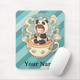  Cozy Panda Brew Office Mouse Pad Mousepad