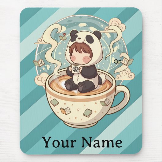  Cozy Panda Brew Office Mouse Pad Mousepad (Vorne)