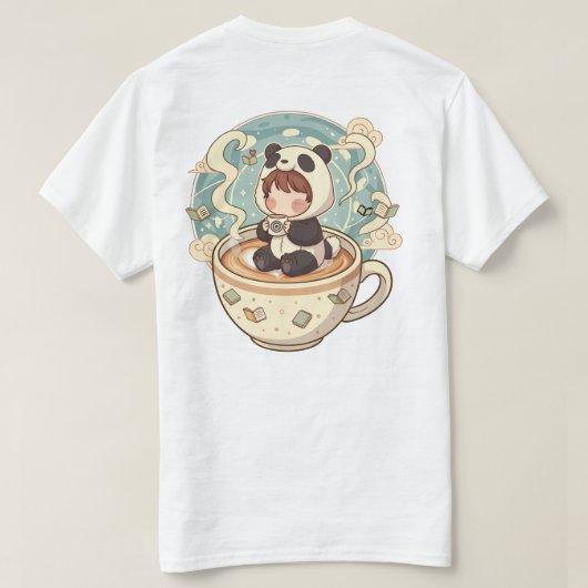 Cozy Panda Coffee Men's Graphic Tee (Design Rückseite)