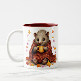 Cozy Pangolin Mug - Pangolin in Blanket Coffee Zweifarbige Tasse