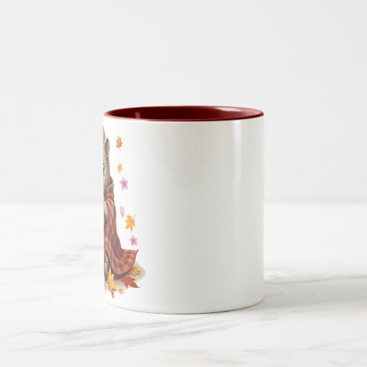Cozy Pangolin Mug - Pangolin in Blanket Coffee Zweifarbige Tasse (Mittel)