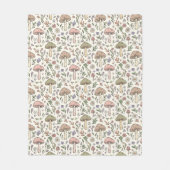 Cozy Pastel Cream Fungi Seamless Pattern Gift Fleecedecke (Vorderseite)