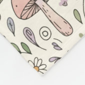 Cozy Pastel Cream Fungi Seamless Pattern Gift Fleecedecke (Ecke)