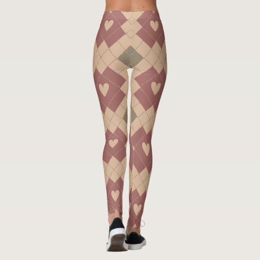 Cozy Patchwork Hearts Leggings (Rückseite)