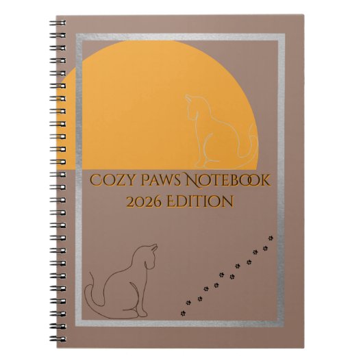 Cozy Paws 2026 Edition Spiral Notebook Notizblock (Vorderseite)