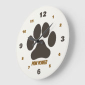 Cozy Paws Collection Beige Große Wanduhr (Winkel)