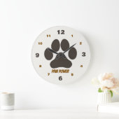 Cozy Paws Collection Beige Große Wanduhr (Zuhause)