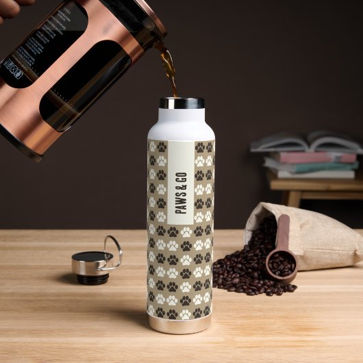 Cozy Paws Kollektion Trinkflasche (Kaffee (gedreht))