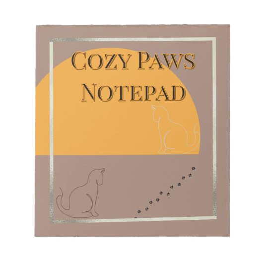 Cozy Paws Notepad Notizblock (Vorderseite)