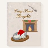 Cozy Paws Thoughts Spiral Journal Notebook Notizblock (Vorderseite)