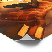 Cozy Penguin Reading Nursery Wall Art Print Poster (Ecke)