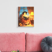 Cozy Penguin Reading Nursery Wall Print Canvas Art Leinwanddruck (Insitu (Wohnzimmer))