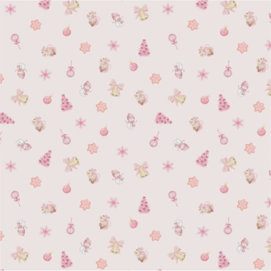 Cozy Pink Christmas Pattern Aufkleber (Vorderseite)