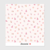 Cozy Pink Christmas Pattern Aufkleber (Blatt)