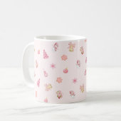 Cozy Pink Christmas Pattern Kaffeetasse (Vorderseite Links)