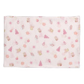 Cozy Pink Christmas Pattern Kissenbezug (Rückseite)