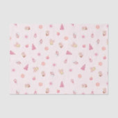Cozy Pink Christmas Pattern Seidenpapier (Vorderseite)