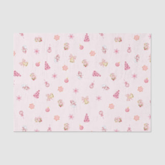 Cozy Pink Christmas Pattern Seidenpapier