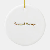 Cozy Pink Pastel Black Santa & Bow Christmas Keramik Ornament (Hinten)