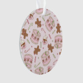 Cozy Pink Pastel Cake & Bow Christmas Apron Ornament (Vorderseite)