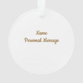 Cozy Pink Pastel Cake & Bow Christmas Apron Ornament (Rückseite)