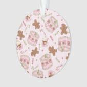 Cozy Pink Pastel Cake & Bow Christmas Apron Ornament (Vorderseite)