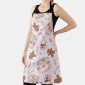 Cozy Pink Pastel Cake & Bow Christmas Apron Schürze (InSitu)