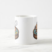 Cozy Pixel Art Zen Capybara Hot Spring Kaffeetasse (Mittel)