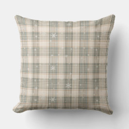 Cozy Plaid & Snowflake Winter Home Décor Kissen