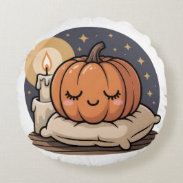 Cozy Pumpkin Dream Pillow Rundes Kissen