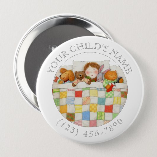 COZY QUILLE Child-ID-Taste Button (Vorne & Hinten)