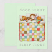 COZY QUILT 12x18 Blank Flank Card - grün Einladung (Vorne/Hinten)