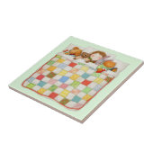 COZY QUILT 4.25x4.25 Keramik Tile - grün Fliese (Seite)